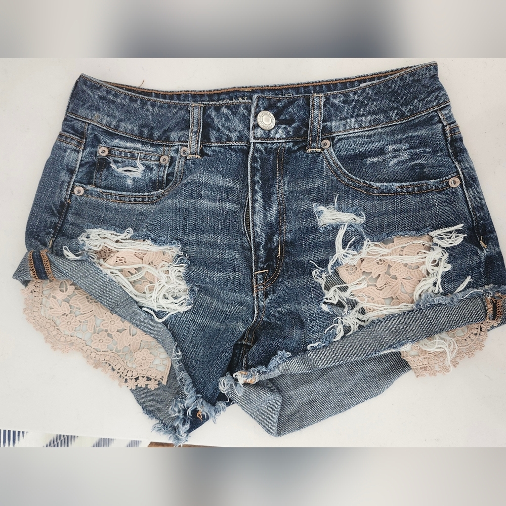 American Eagle Hi-Rise Festival Jean Shorts Size 6